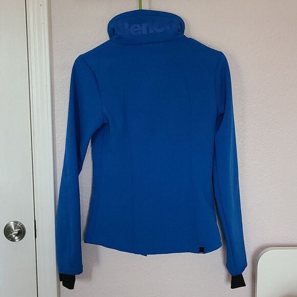 Bench Blue Full Zip Up Jacket XS turtle neck gorpcore casual sporty cozy women's - Picture 6 of 6